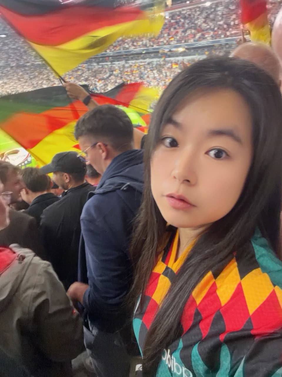 Watching football at Allianz Arena in Munich