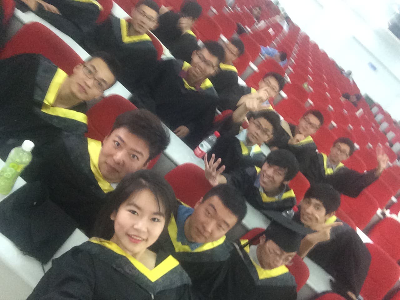 Graduation celebration with classmates